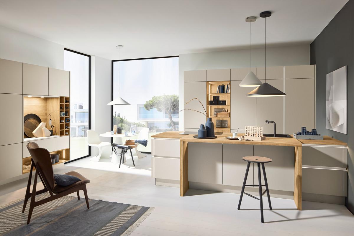 Einbauküche Plus in Eichefarbe/Hellbraun - Hellbraun/Eichefarben, MODERN, Holzwerkstoff - Nolte Küchen