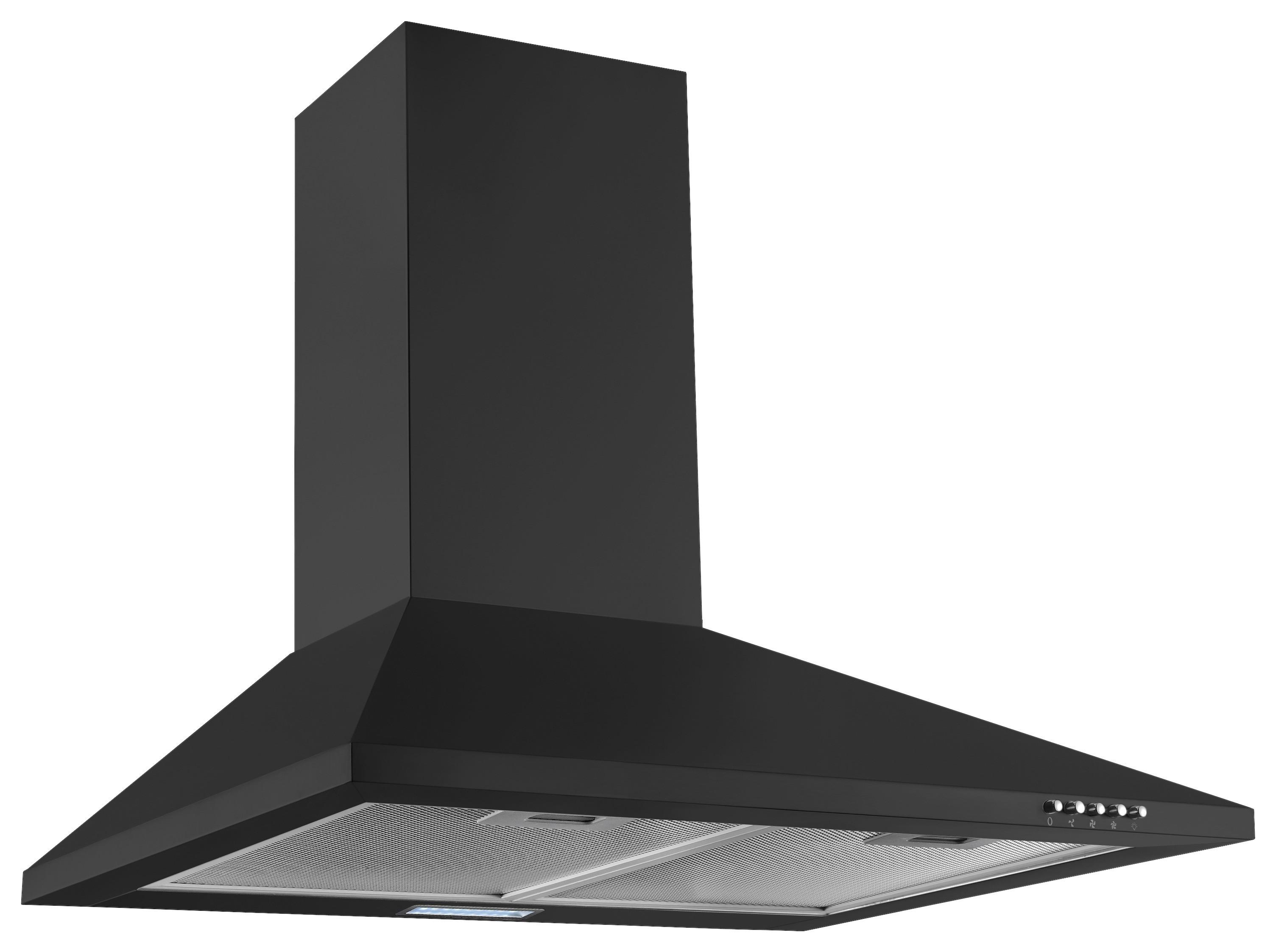 Dunstabzugshaube Respekta Karena Schwarz - Schwarz, Trend, Metall (60/58-96/47,5cm) - Respekta
