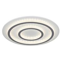 Plafonieră cu LED Jayden - gri deschis/alb, plastic/metal (55/6cm)