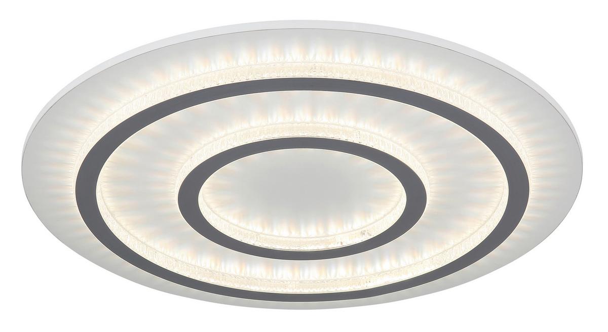 Plafonieră cu LED Jayden - gri deschis/alb, plastic/metal (55/6cm)