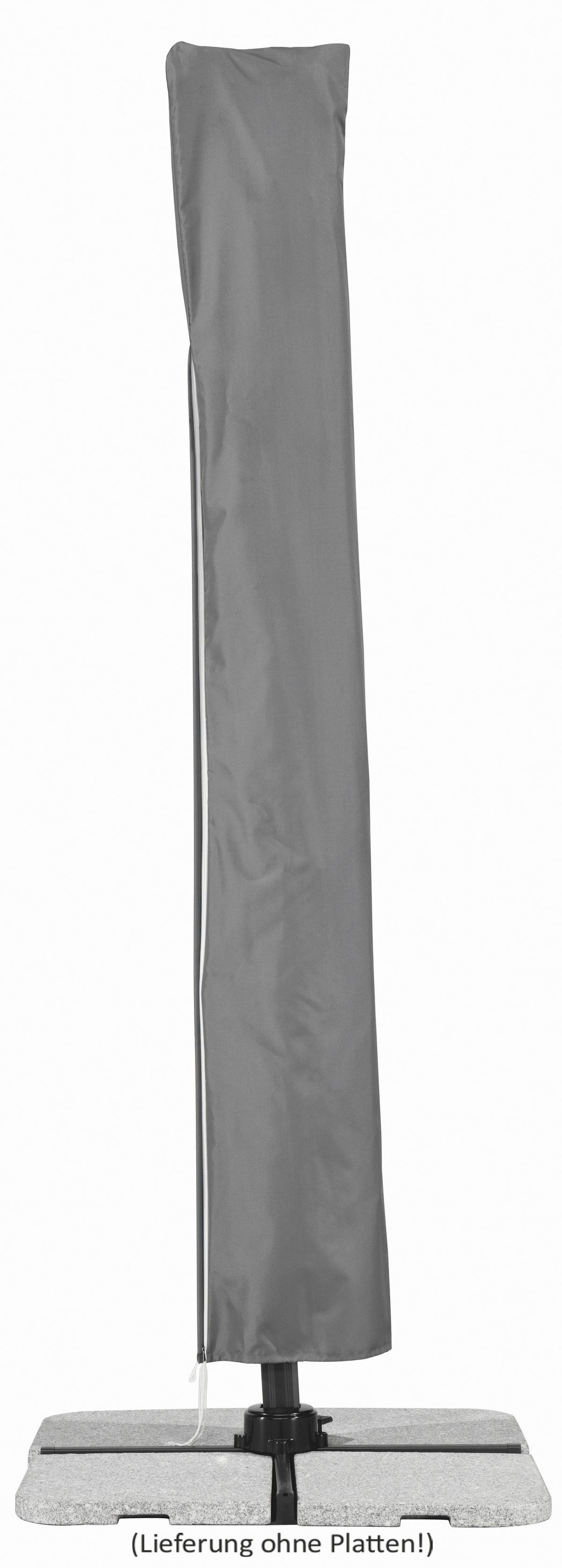 Ampelschirm Rhodos Junior ca.338x239x270cm Grün - Anthrazit/Grün, Basics, Textil/Metall (338/239/270cm) - Schneider