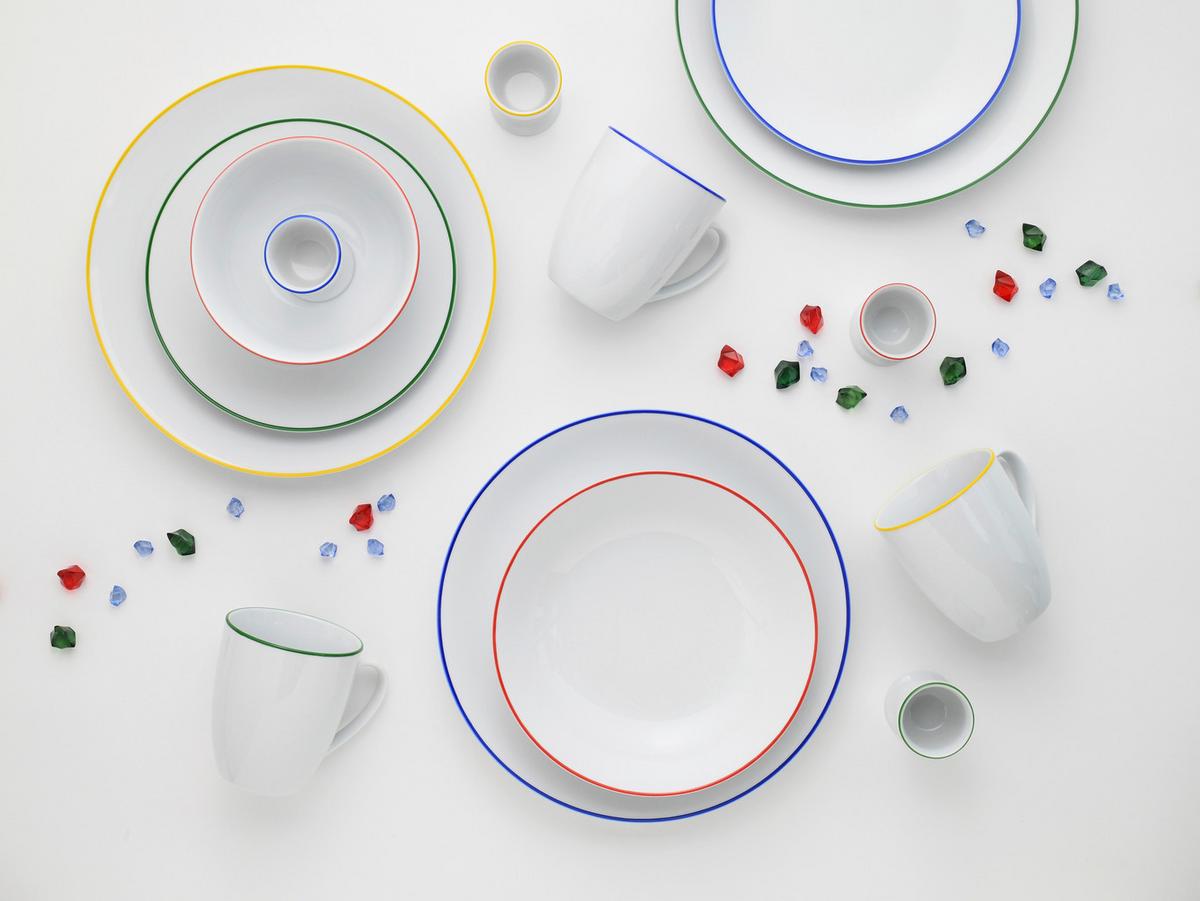 Servis Za Zajtrk Luna Color Line, 16-Delni - bela/večbarvno, Basics, keramika - Creatable