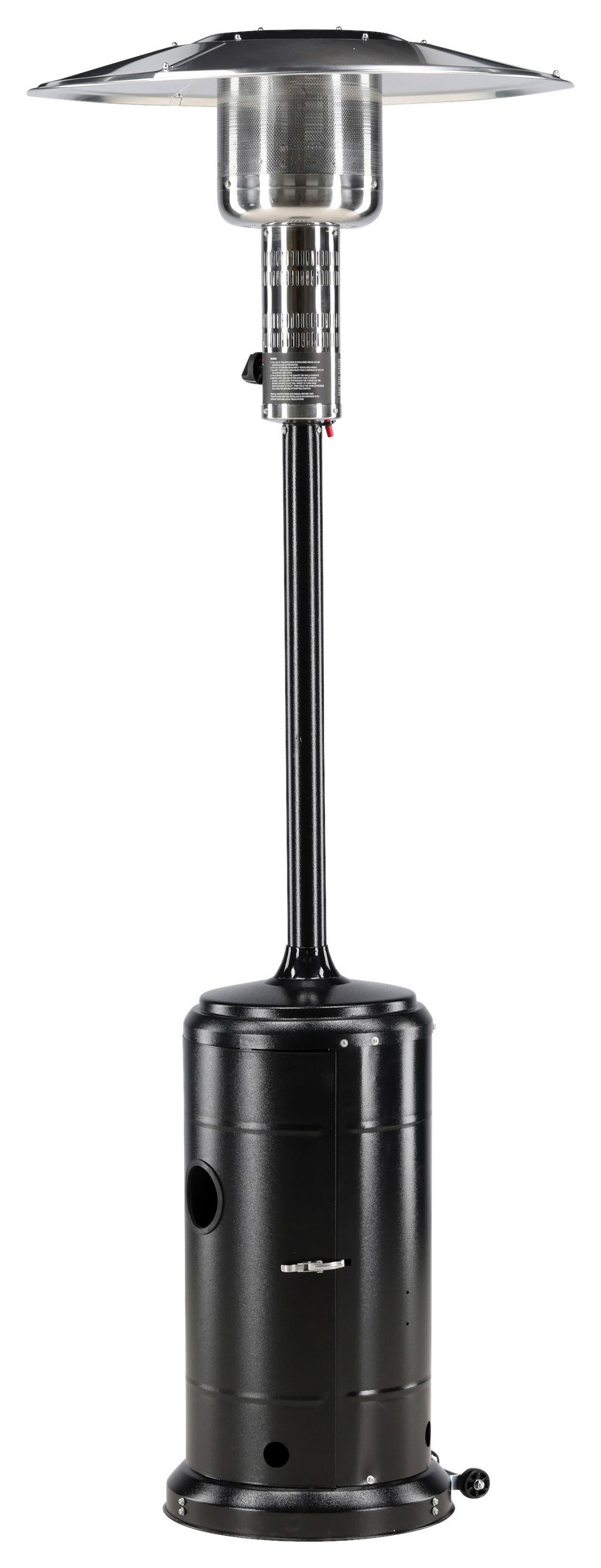Terrassenstrahler Hottie ca. 81,5x225x82 cm Schwarz - Silberfarben/Schwarz, KONVENTIONELL, Metall (81.5/225/82cm) - Gardenson
