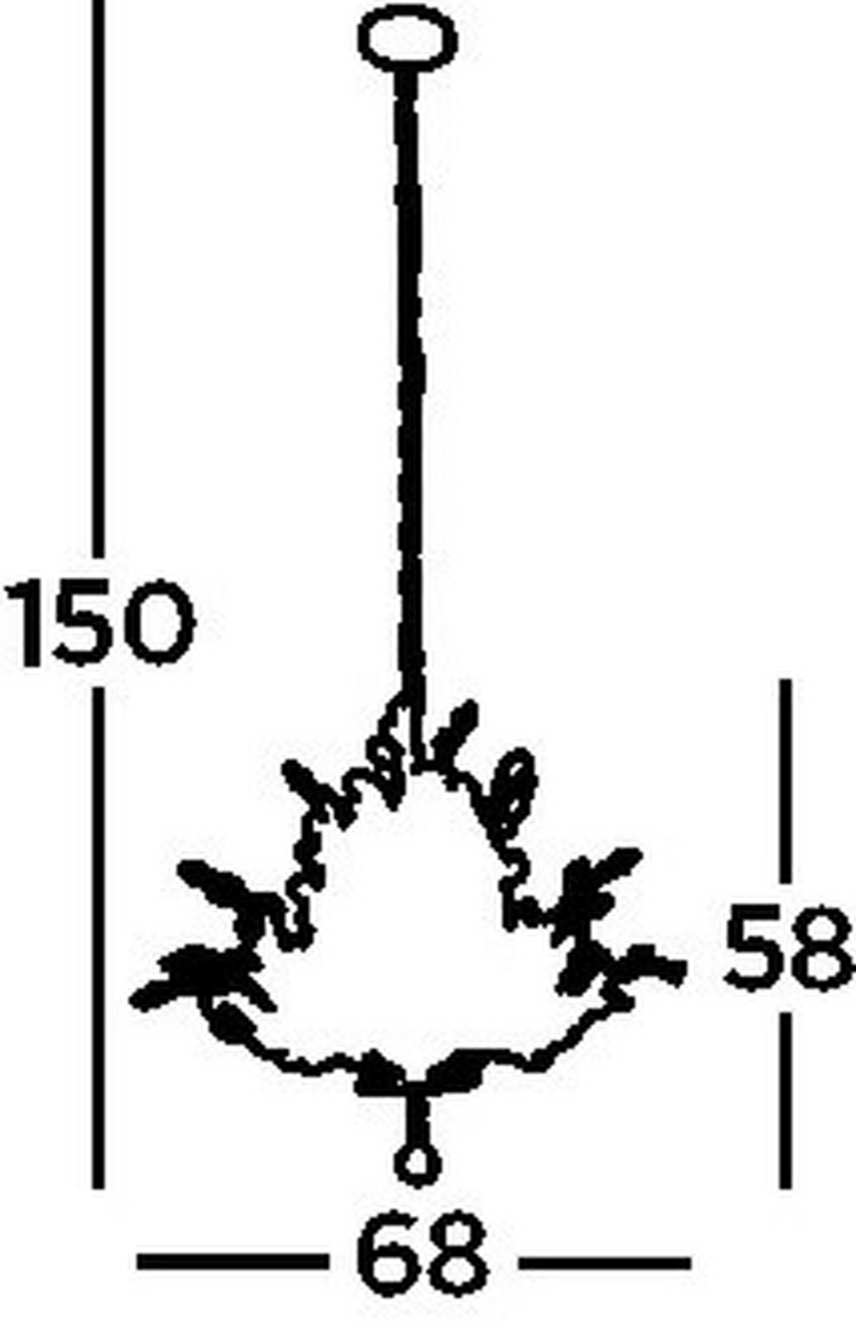 Kristály Függőlámpa Bouquet 8807-7cc - krómszínű, Design, üveg/fém (68/150cm)