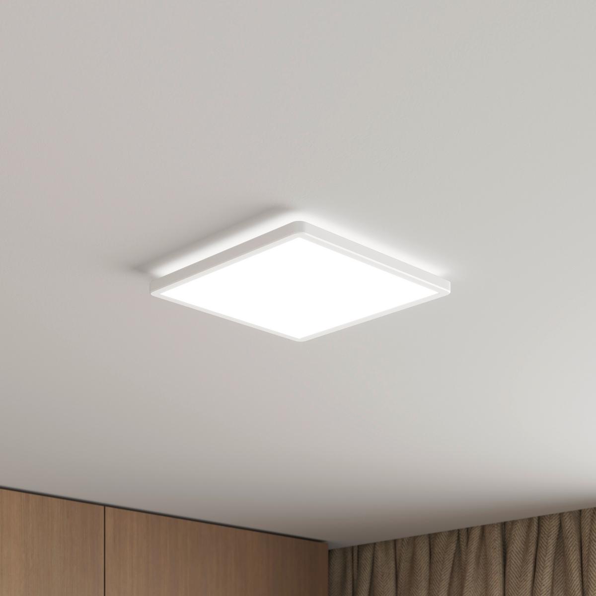 LAMPA SUFITOWA LED GIGA 8 *SBN* - biały, Basics, tworzywo sztuczne (29,3/29,3/2,8cm) - Novel