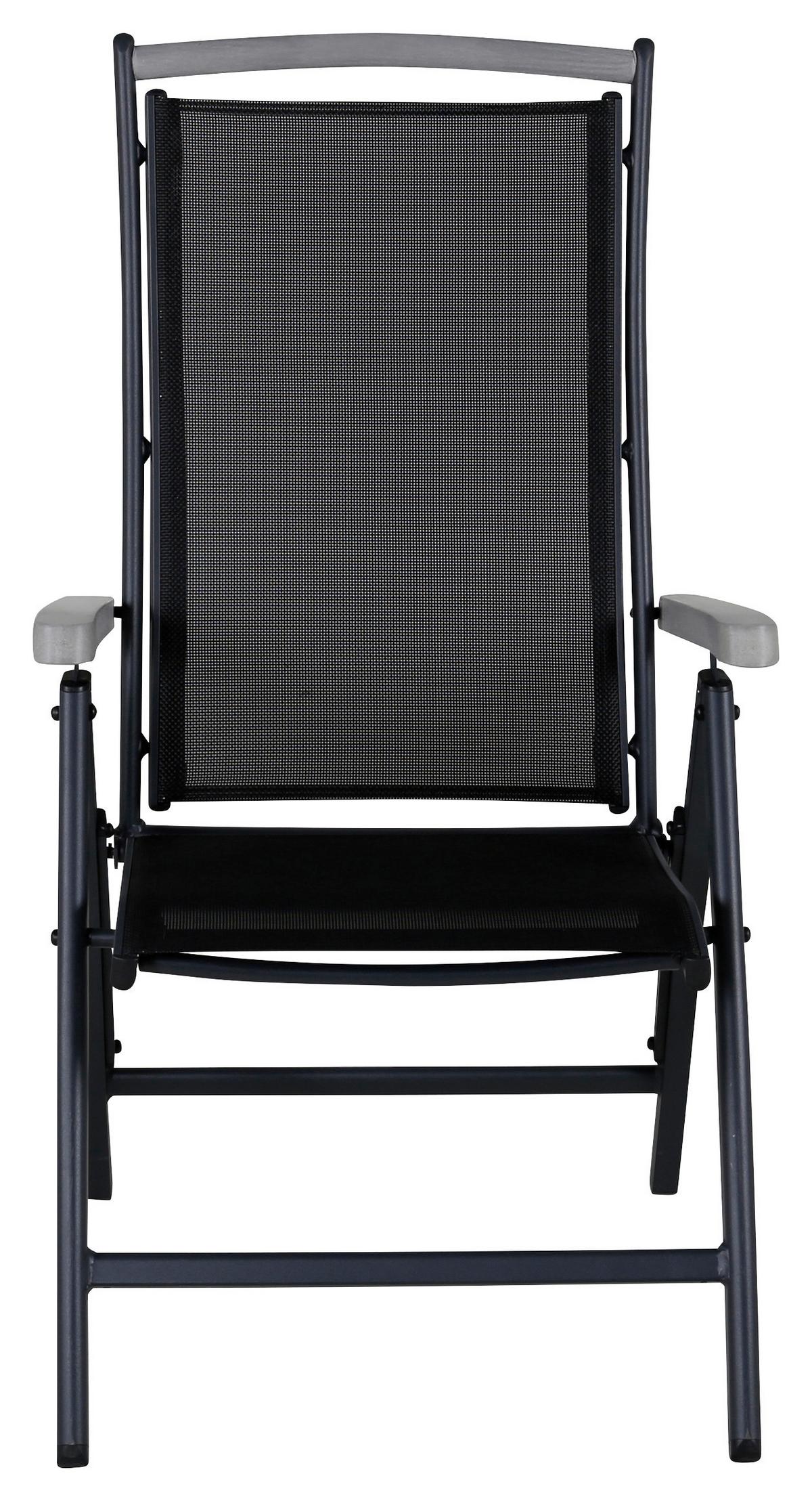 Gartensessel 2er-Set Albany ca.60x110x73 cm Schwarz - Schwarz, KONVENTIONELL, Metall (60/110/73cm) - Gardenson