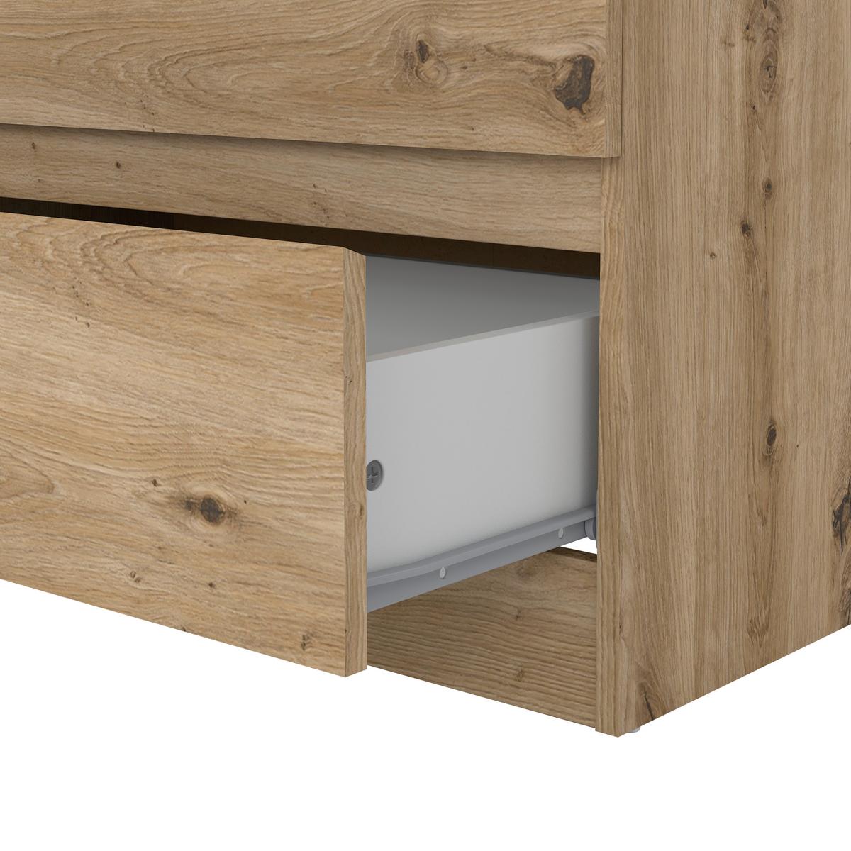 Kommode Mara 5 Eiche - Eiche Artisan, KONVENTIONELL, Holz (77/125/42cm) - Mömax
