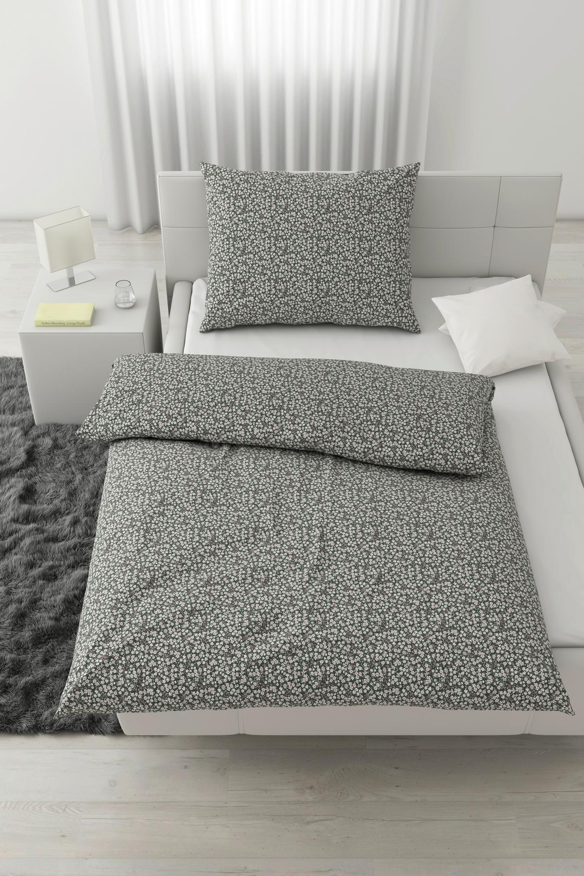 BETTWÄSCHESET JOSEFINE - Grün, Romantik / Landhaus, Textil (160/210cm) - Modern Living