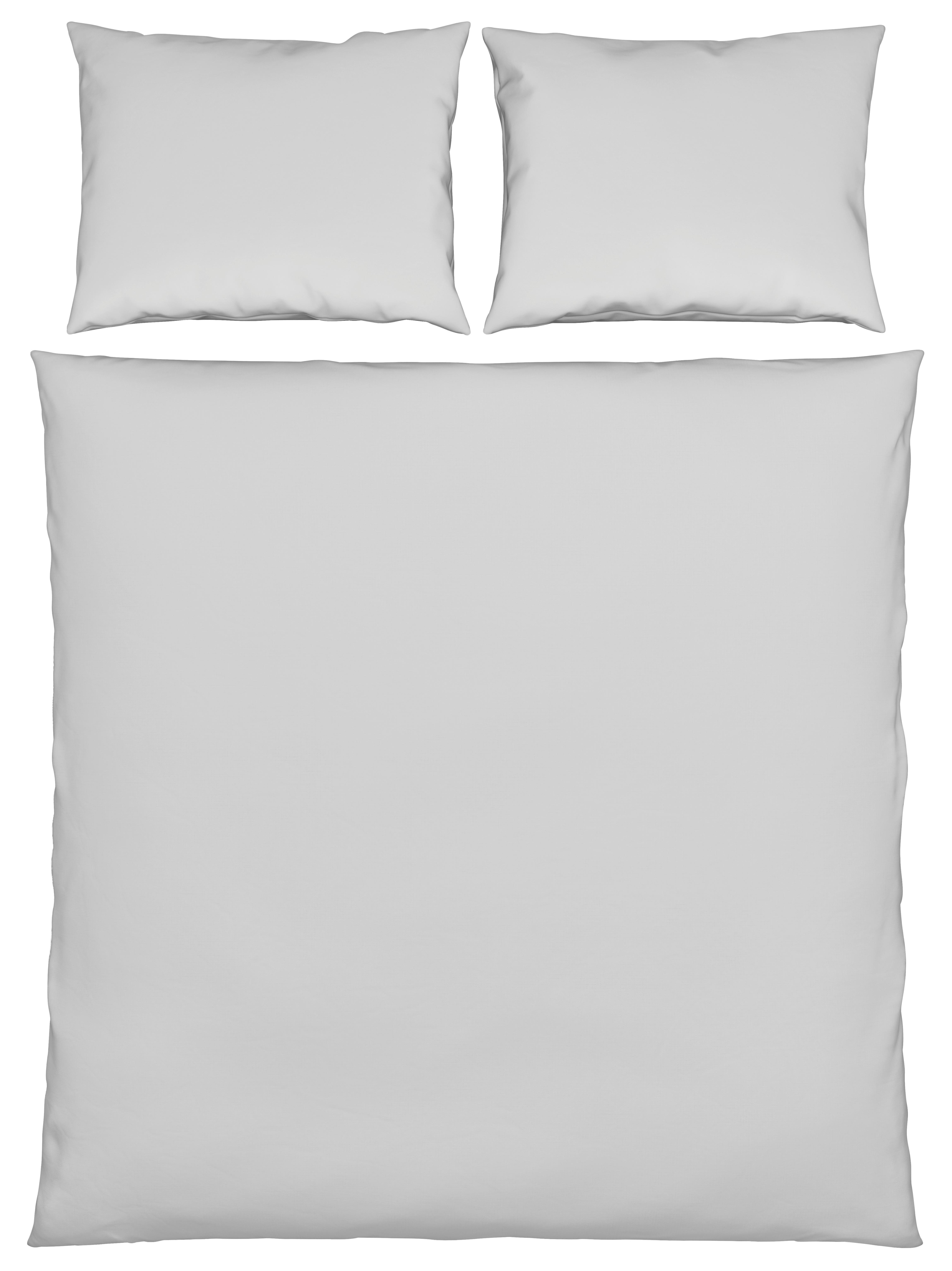 Posteljina Stone Washed 220x240/2x60x80 Cm - svijetlo siva, Romantično / ladanjski, tekstil (220/240cm) - Modern Living