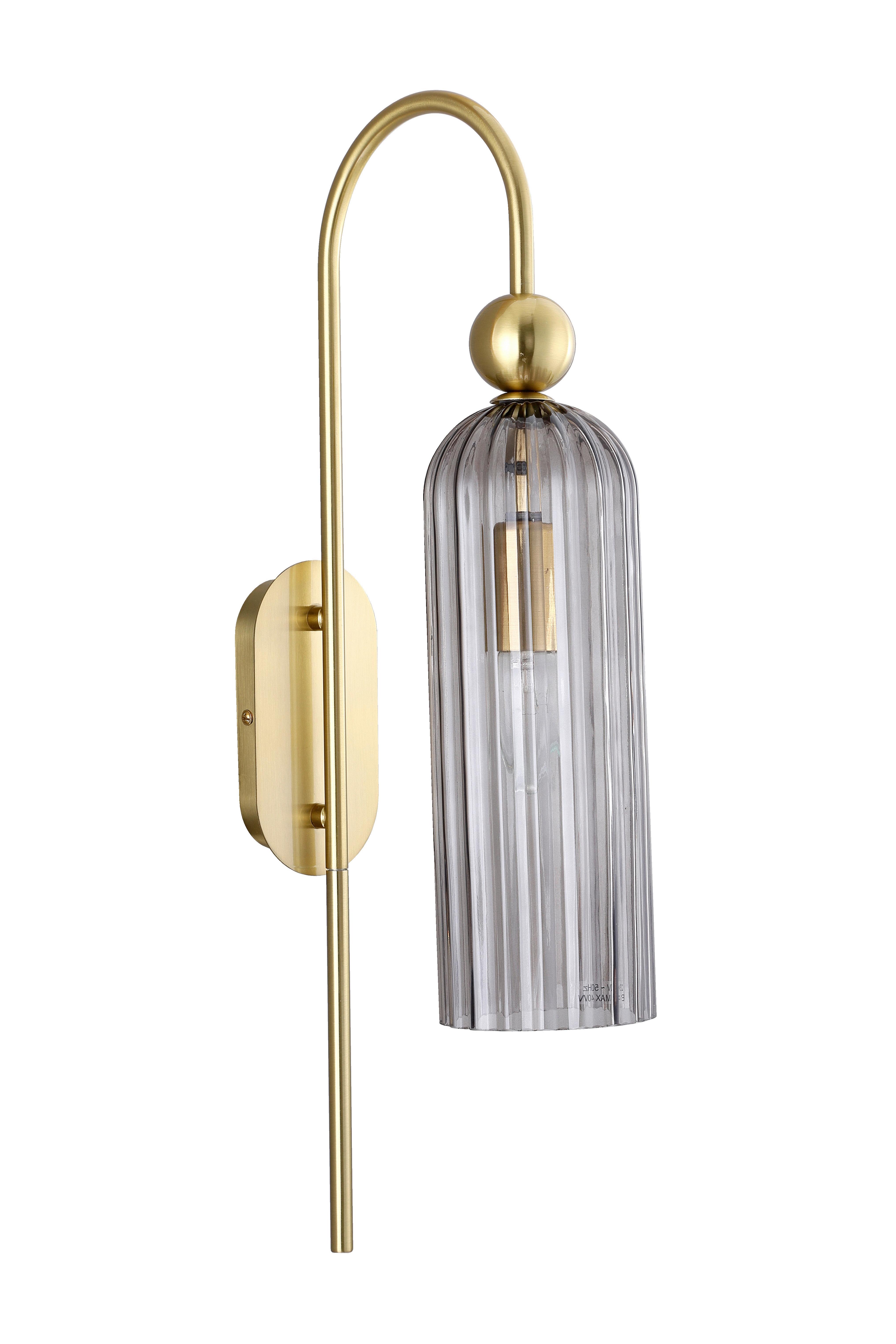 Wandleuchte Lp-939/1w_piega - Hellgrau, Basics, Glas (23.5/10/56.5cm)
