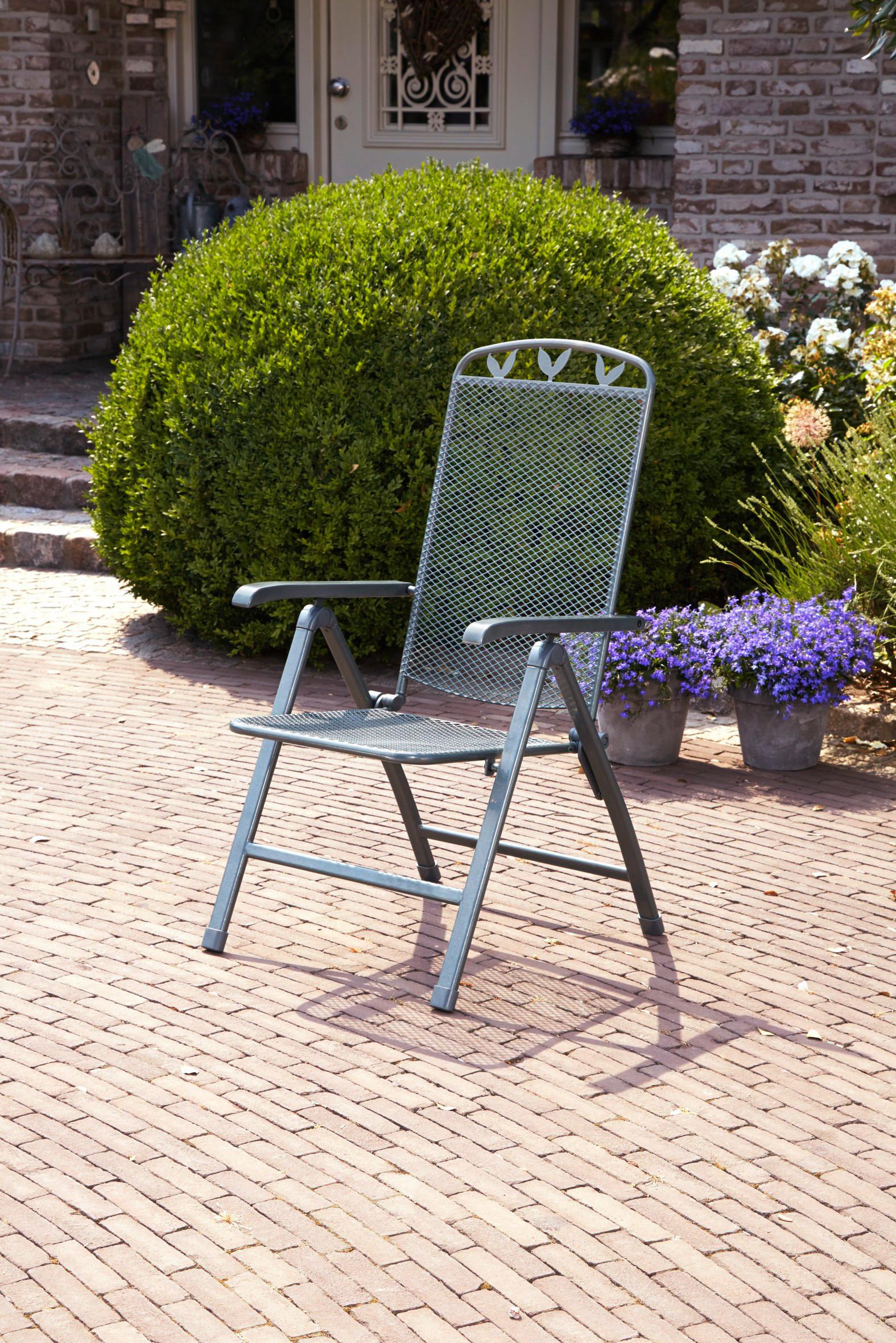 Gartensessel Toulouse Grau Metall - Grau, Basics, Metall (58/108/64cm) - Gardenson