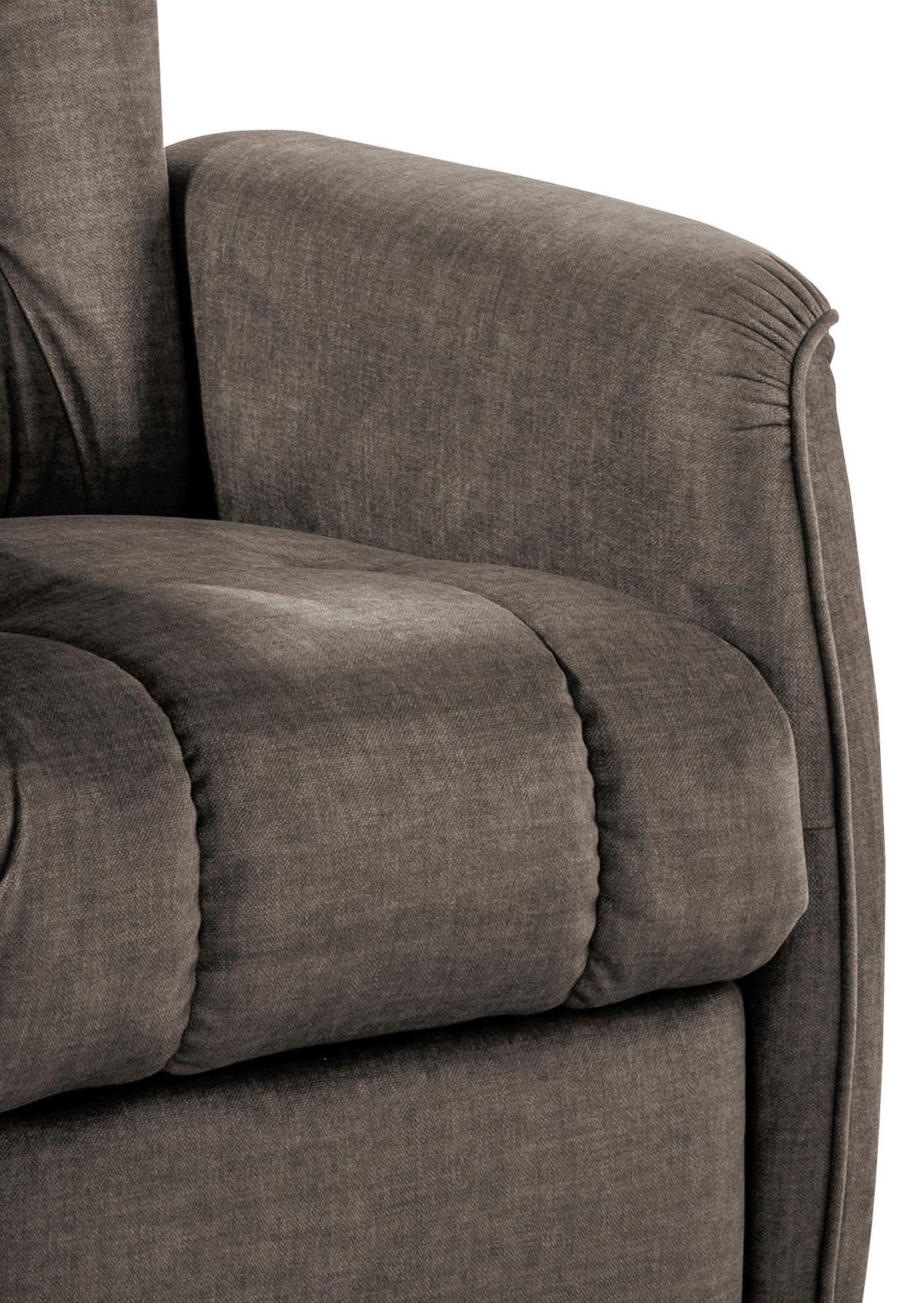 Relaxsessel Harry Braun Velours - Schwarz/Braun, Design, Kunststoff/Textil (77/107/88cm) - Livetastic