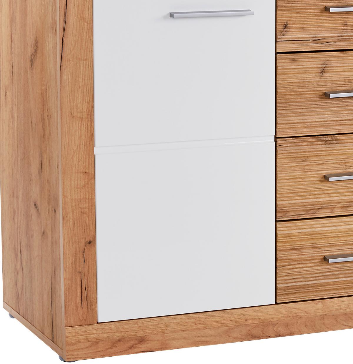Komoda Malta - barve kroma/barve hrasta, Moderno, umetna masa/leseni material (178,6/86/39,9cm) - Mömax