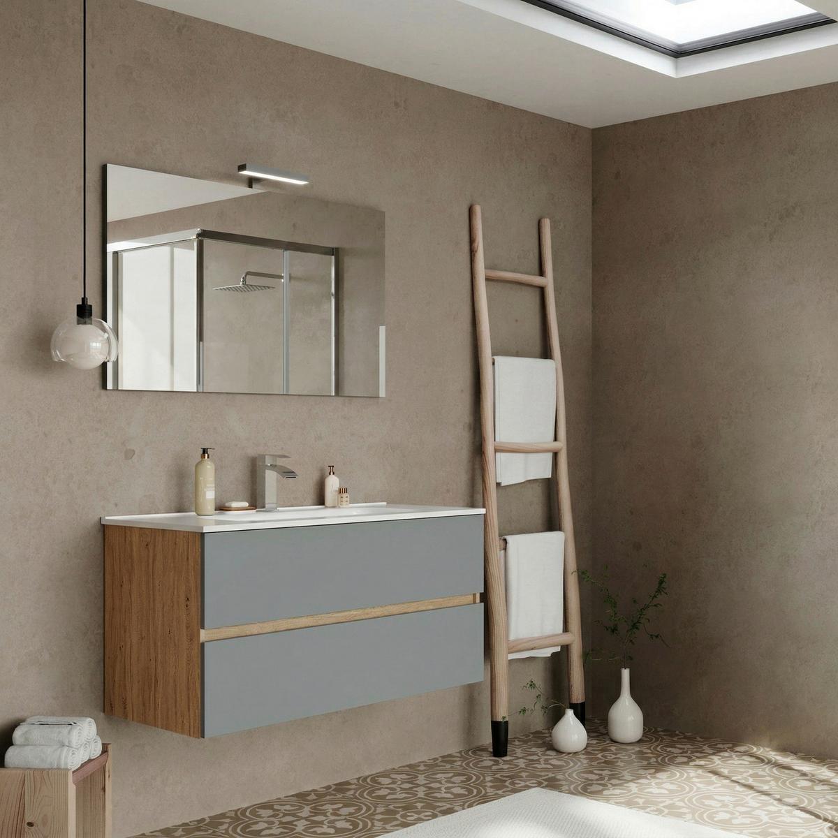 Element Ispod Umivaonika Easy - boje lave/divlji hrast, Moderno, drvni materijal (100/51/46cm)