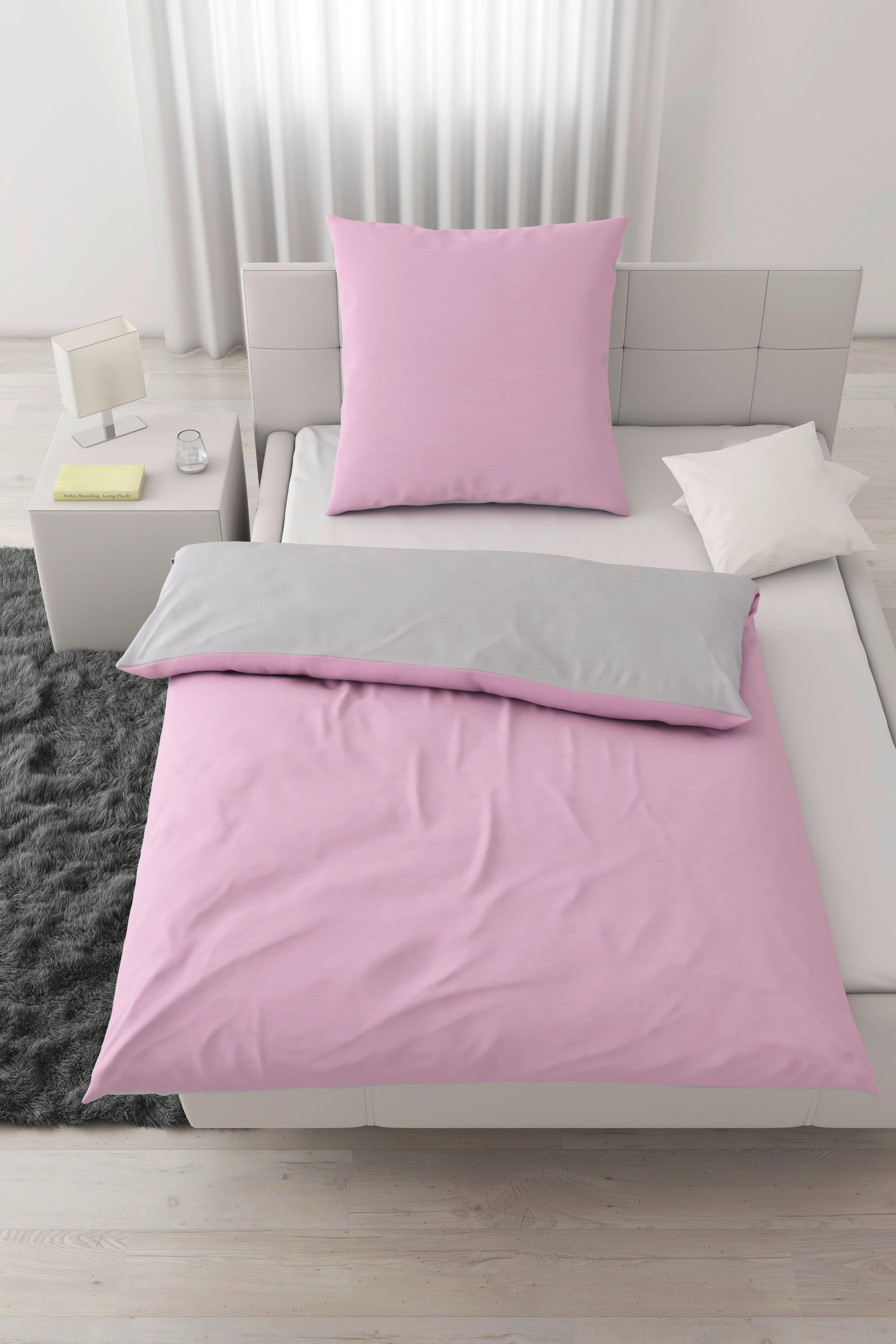 Bettwäsche Annika ca. 135x200cm - Silberfarben/Flieder, Textil (135/200cm) - Modern Living