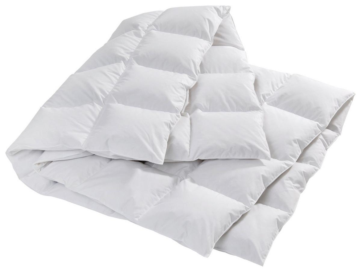 Ganzjahresduvet Kajsa Light ca. 160x210cm - Weiss, Design, Naturmaterialien (160/210cm) - Billerbeck