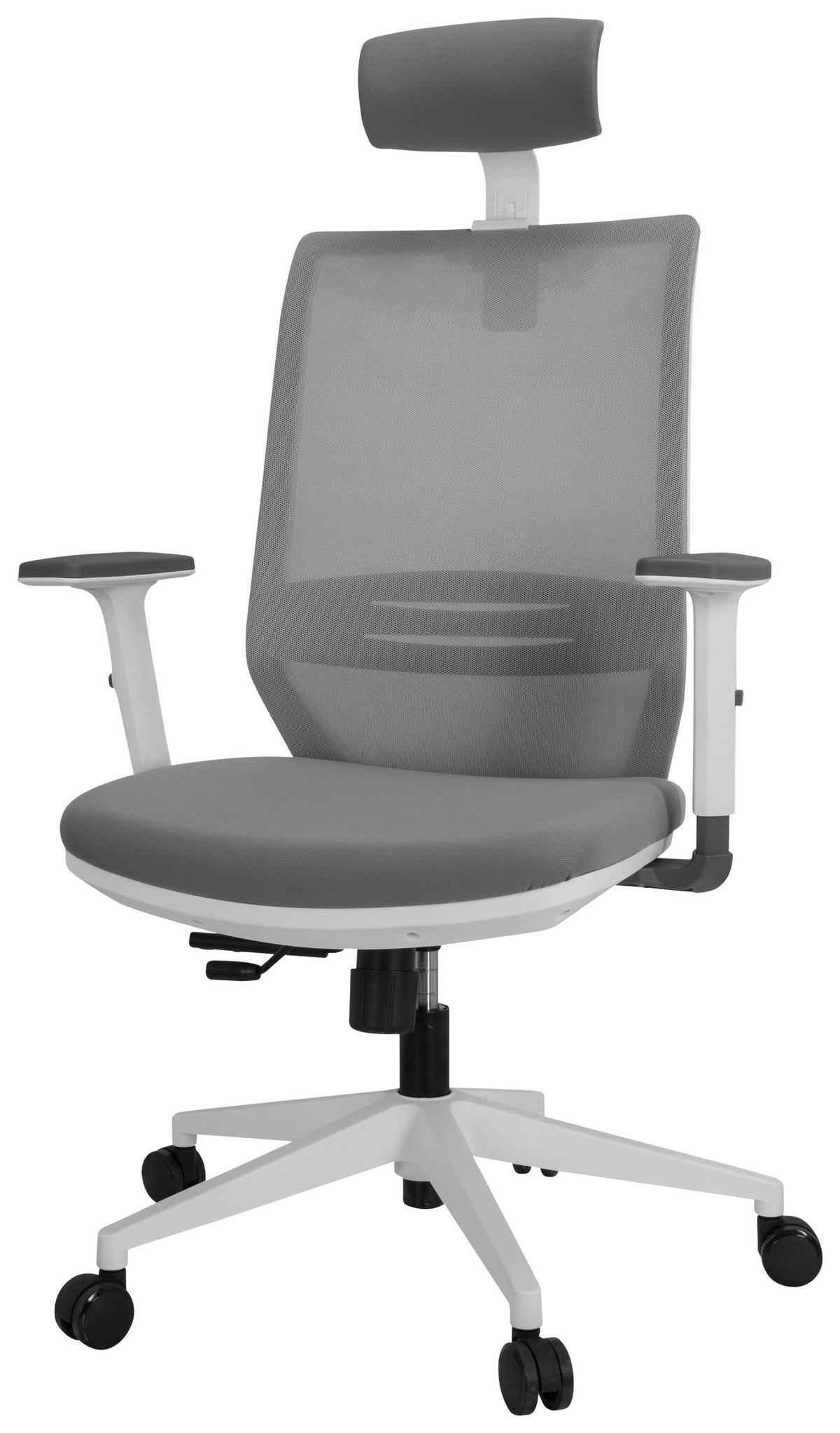 Pisarniški Stol Profondo Pro W, Siva - siva/bela, Basics, umetna masa/tekstil (70/117/62cm) - MID.YOU