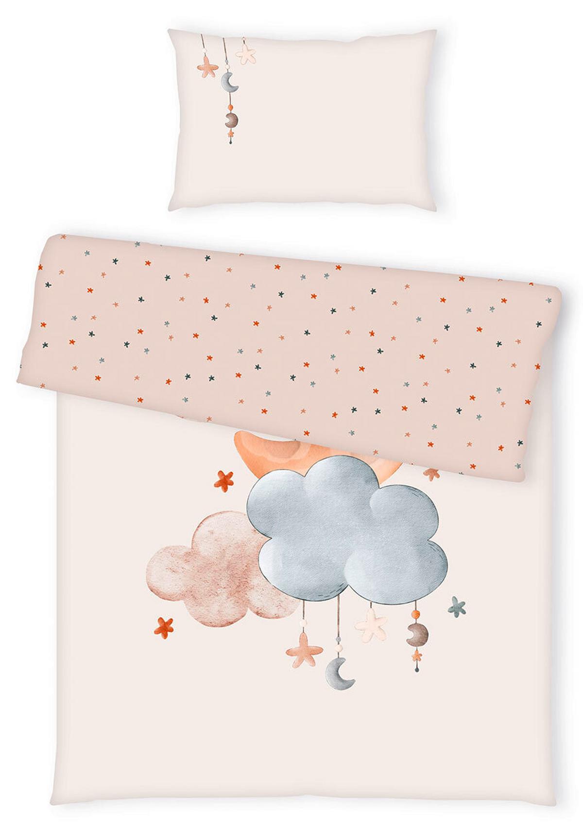 POŚCIEL NIEMOWLĘCA CHMURKA - beżowy/różnokolorowy, Basics, tkanina (100/135cm) - baby best