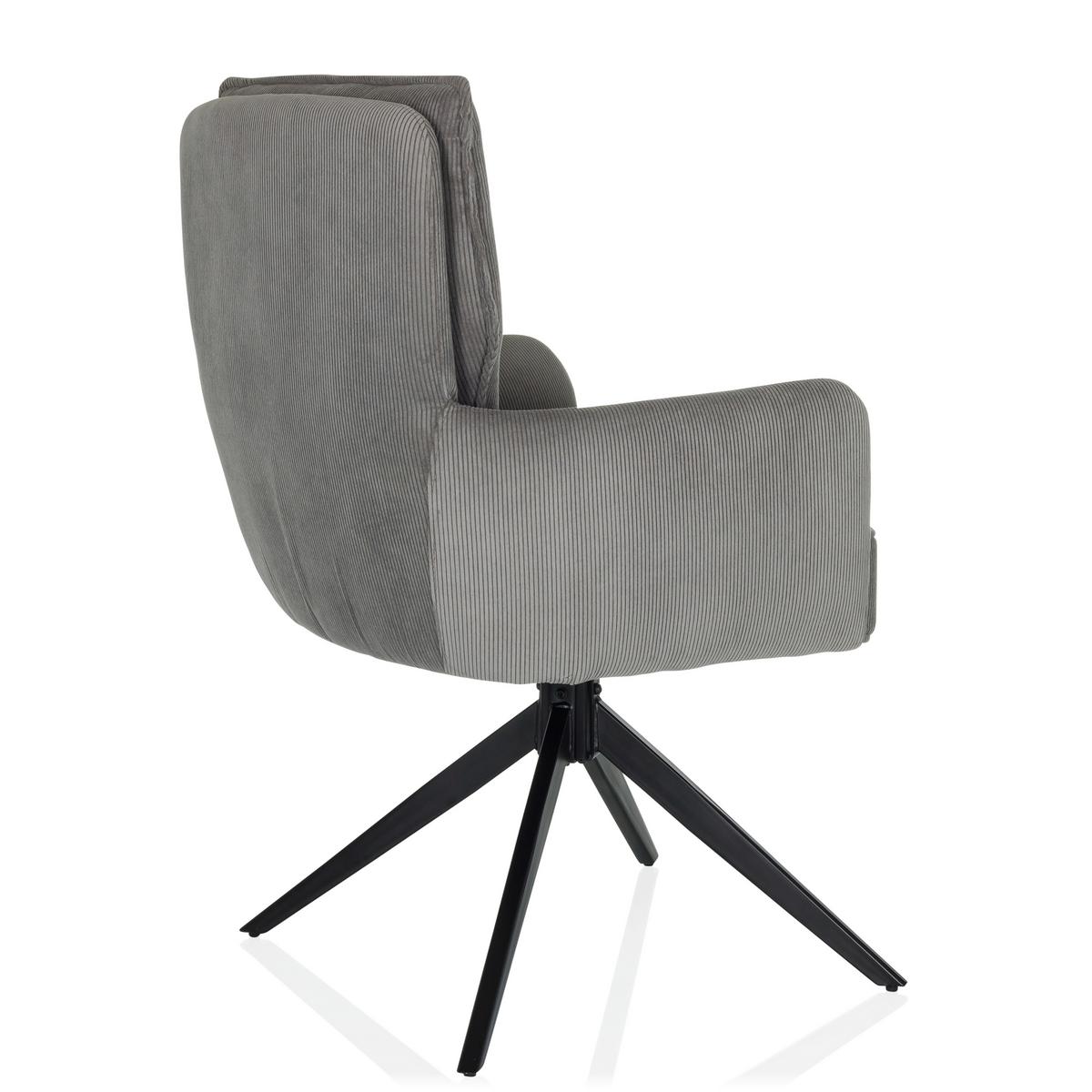 Naslanjač Tarugo, Siva - siva/črna, Moderno, kovina/tekstil (58/94/60cm) - MID.YOU