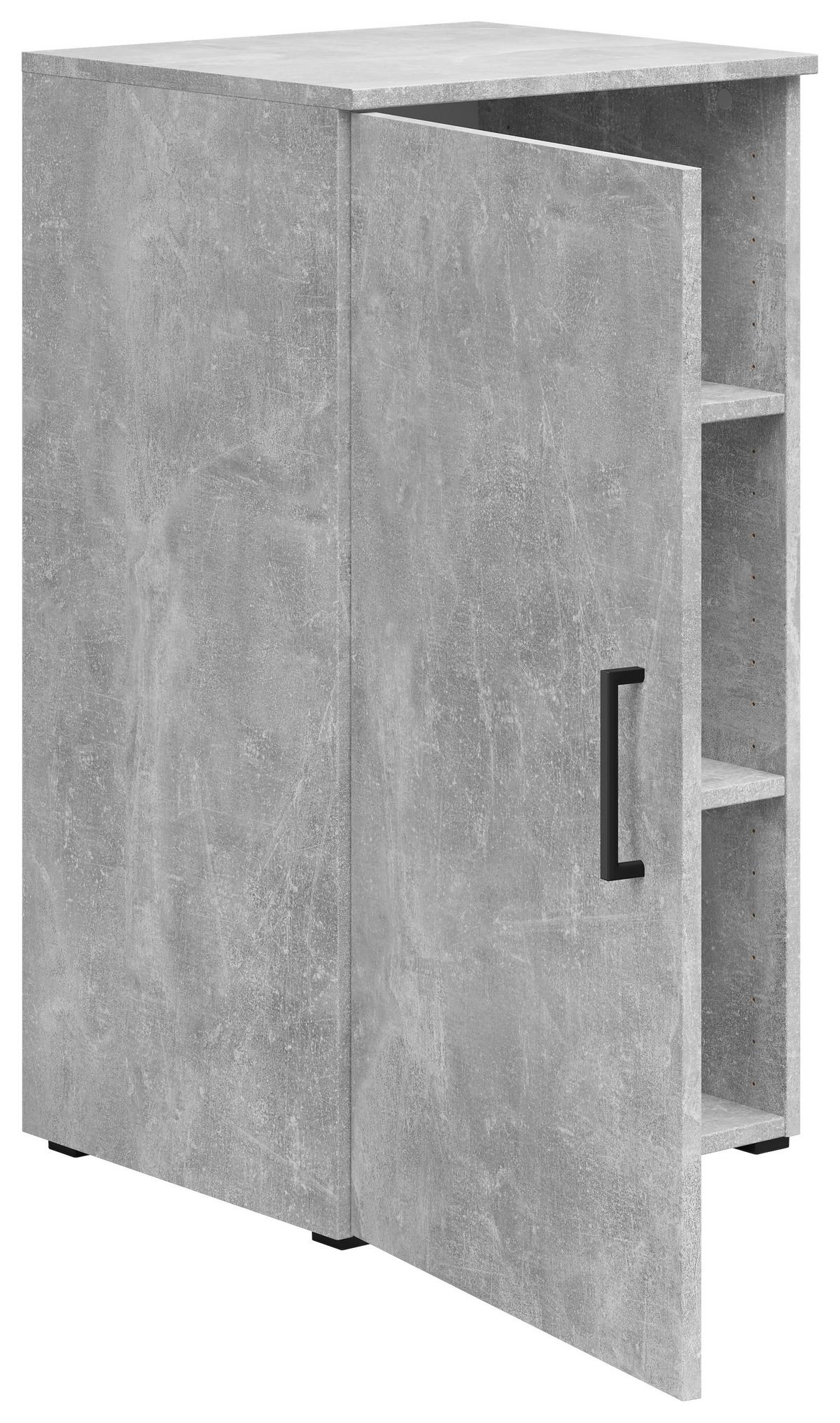 Kommode Multistauraum Betonoptik - Anthrazit/Schwarz, Modern, Holzwerkstoff/Kunststoff (45/83/40cm) - Premium Living