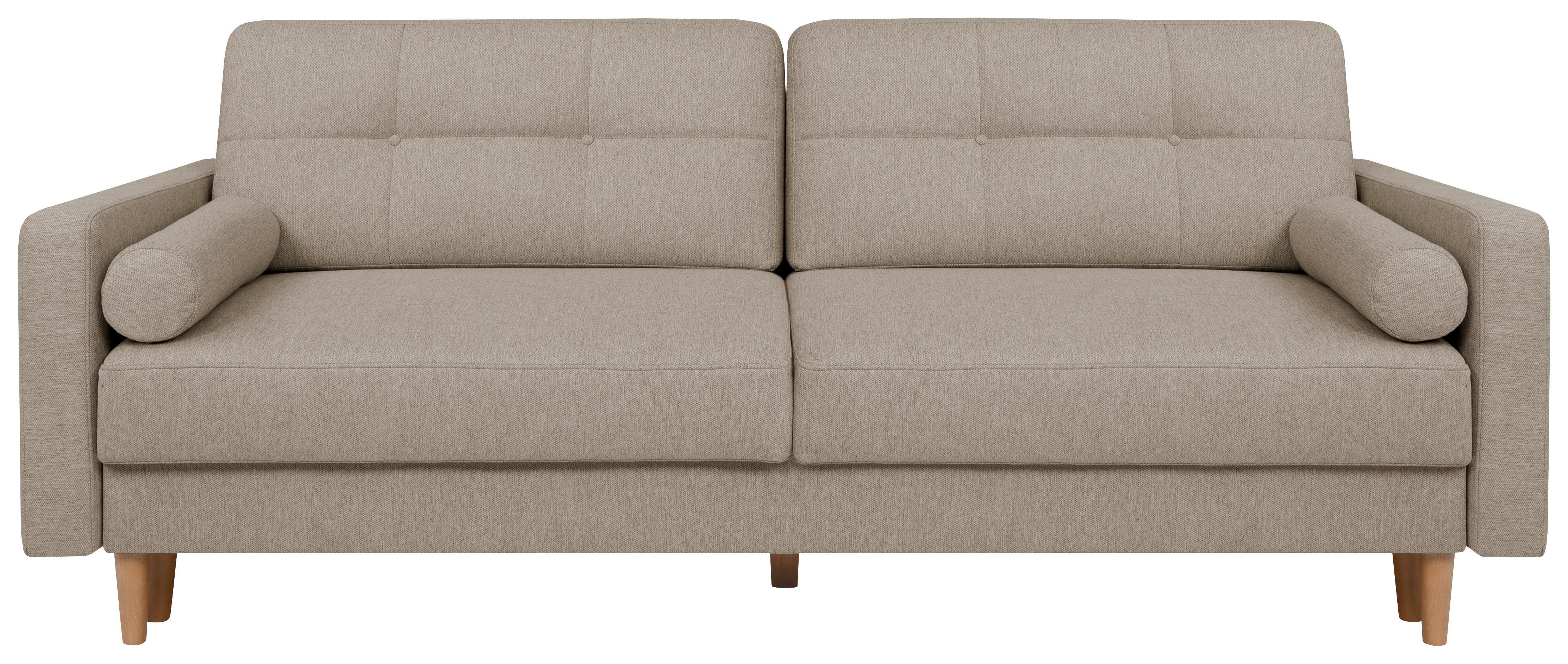Canapea extensibila NORET - bej, Konventionell, textil (222/93/99cm) - Modern Living