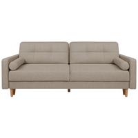 Trosjed Na Razvlačenje Noret - bež/hrast Wotan, Konvencionalno, tekstil/drvo (222/93/99cm) - Modern Living