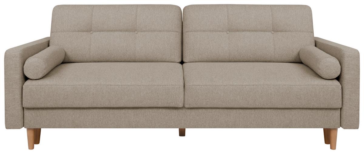 Trosjed Na Razvlačenje Noret - bež/hrast Wotan, Konvencionalno, tekstil/drvo (222/93/99cm) - Modern Living