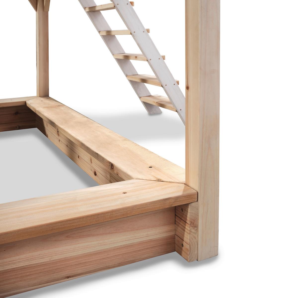 Spielturm Exit Loft Naturfarben - Limette/Naturfarben, KONVENTIONELL, Holz (329/190/253cm) - EXIT Toys