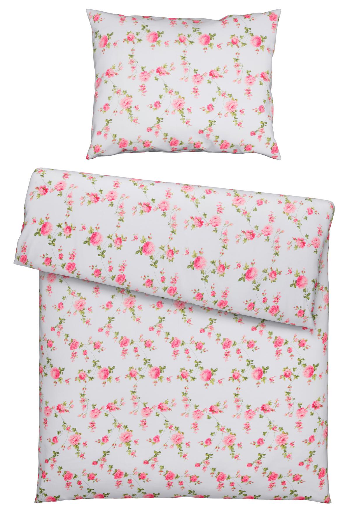 Ágyneműhuzat-garnitúra Flora - fehér, Romantik / Landhaus, textil (140/200cm) - Modern Living