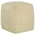 Pouf In Samt Beige - Beige, LIFESTYLE, Textil (45/45/45cm) - Modern Living Pouf In Samt Beige - Beige, LIFESTYLE, Textil (45/45/45cm) - Modern Living