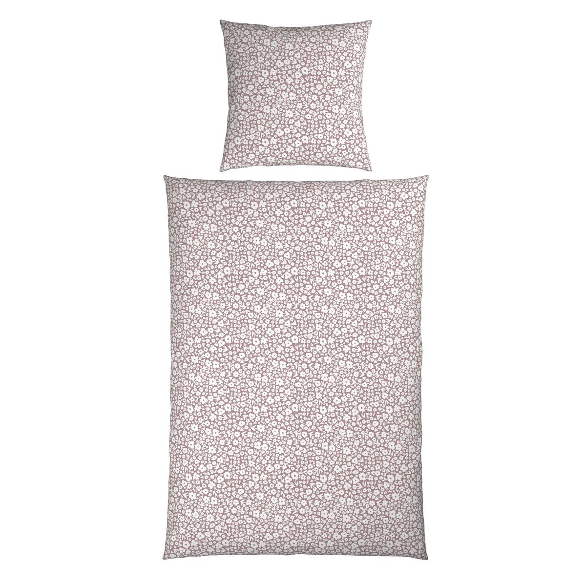 Bettwäsche Millefleur Mauve ca. 135x200cm - Mauve, MODERN, Textil (135/200cm) - Mömax