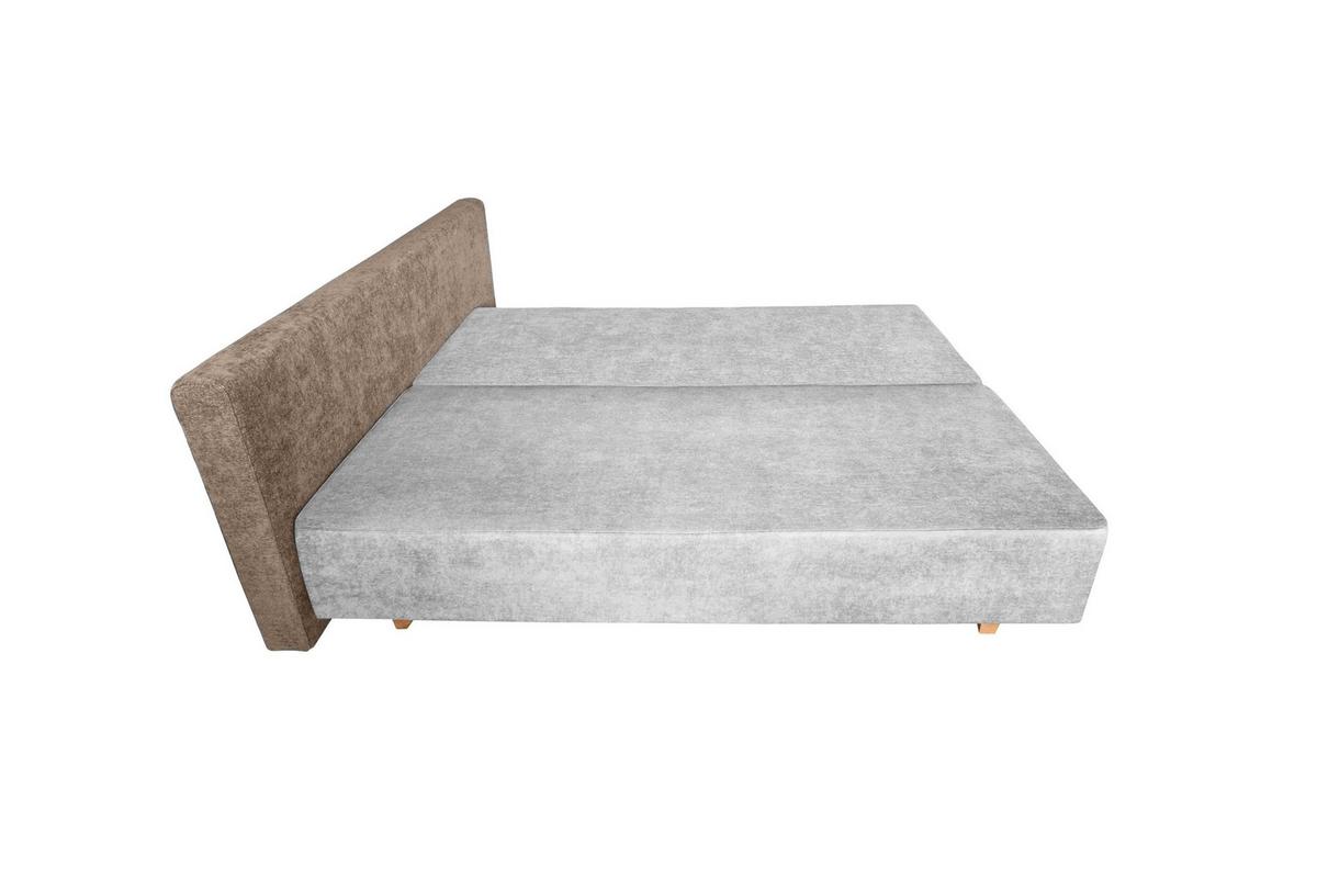 Boxspring Kanapéágy Bloom - krémszínű/barna, Modern, műanyag/faalapú anyag (215/79/292cm)