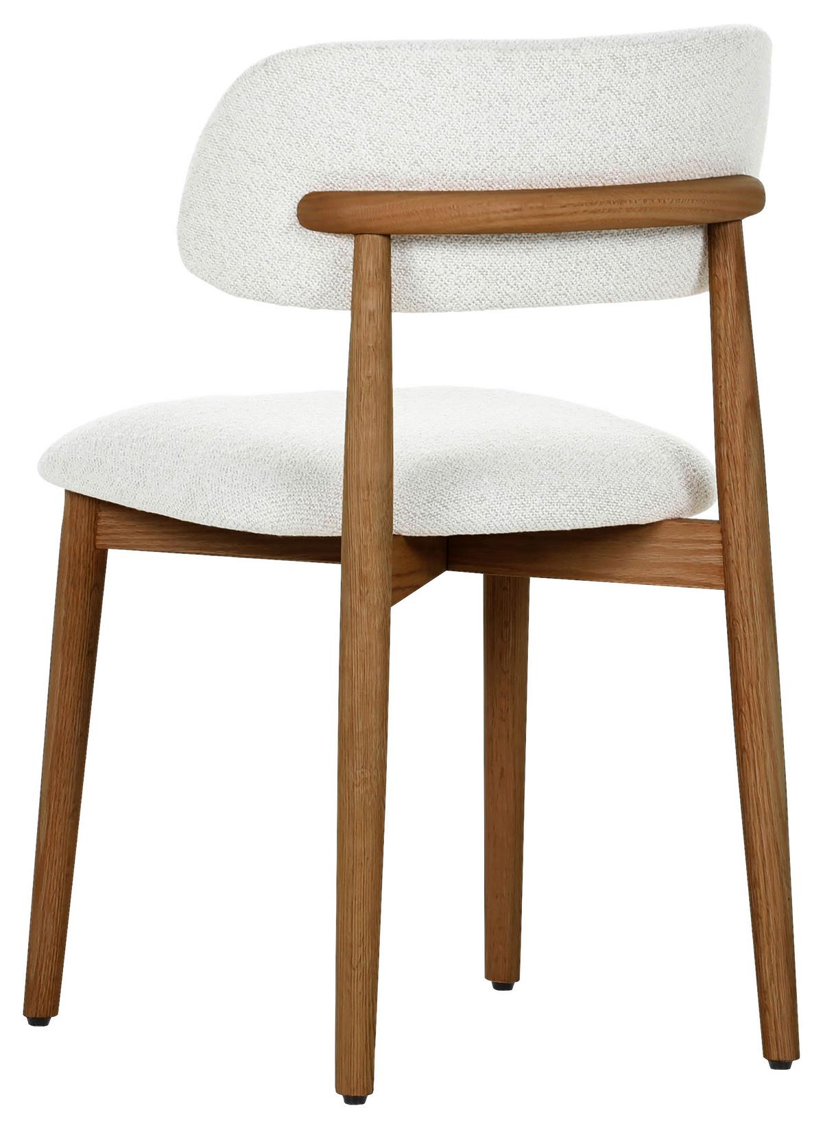 KRZESŁO FLOYD - beżowy/kolor orzechowy, Modern, drewno/tkanina (49/79/51cm) - Livetastic