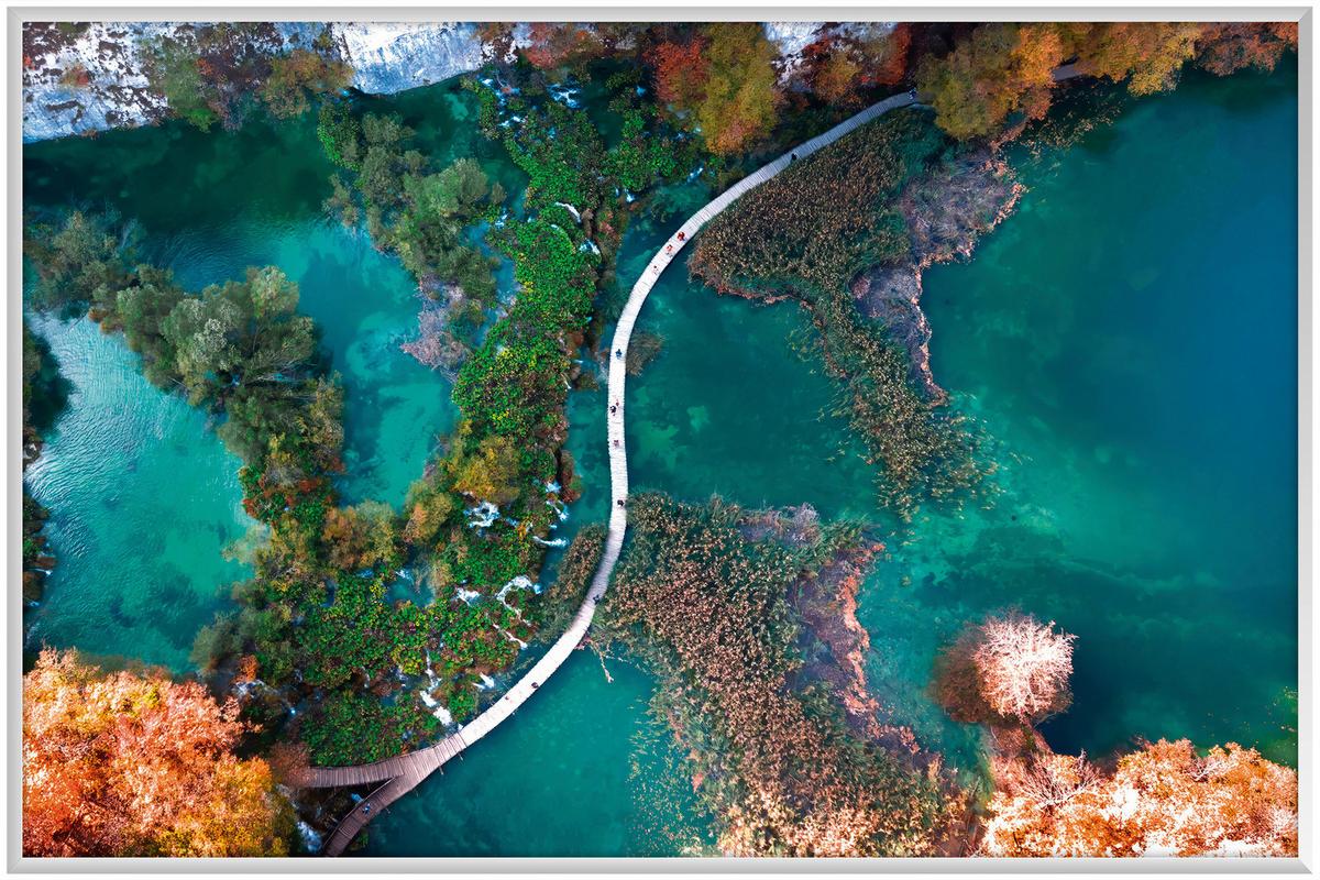 Keilrahmenbild Manolo Multicolor ca. 60x90cm - Weiss/Multicolor, Papier/Holzwerkstoff (60/90cm) - Modern Living