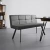 BANC COOPER - gris/noir, MODERN, métal/textile (140/85/60cm) - Mömax
