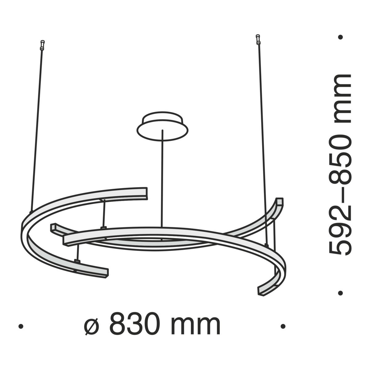 LAMPE À PENDENTIF LINE - Schwarz, Basics, Metall (83/25,9/83cm) - MAYTONI