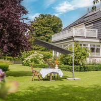 Ampelschirm Familyflex Silberfarben/Dunkelgrau - Dunkelgrau/Silberfarben, Basics, Metall (250/250cm) - Suncomfort by Glatz