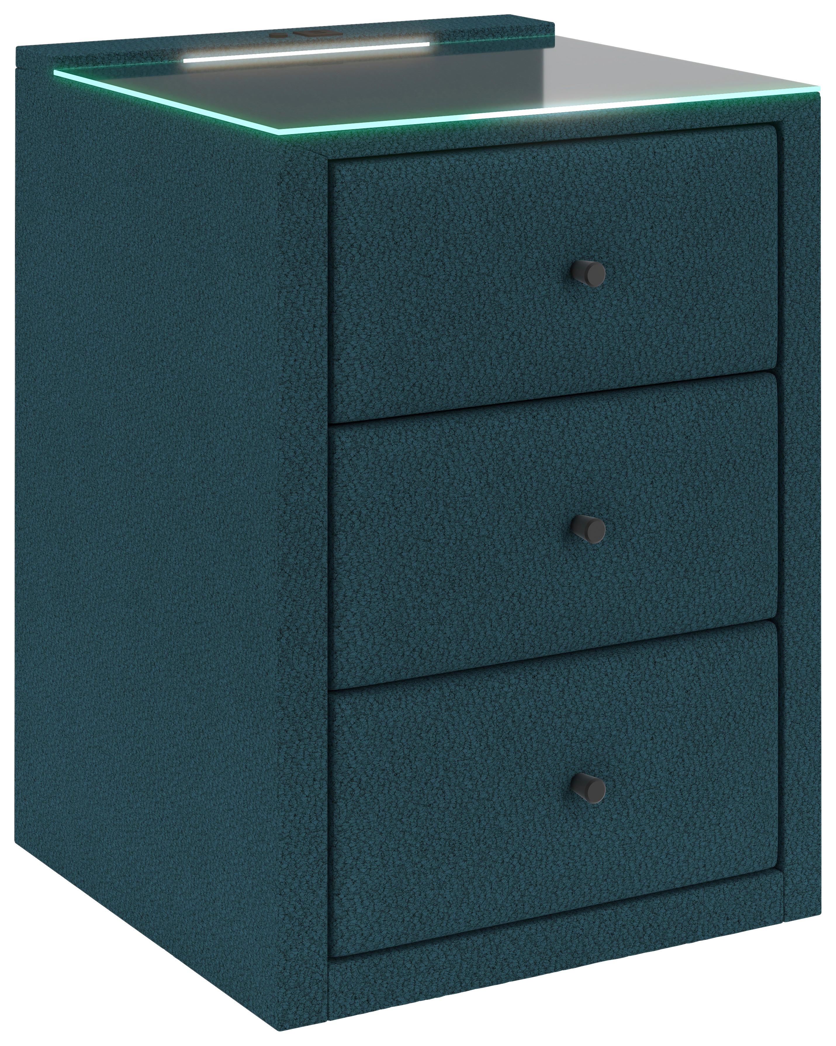 Noćni Ormarić Carmen - tirkizna, Konvencionalno, plastika (52/68/48,5cm) - Modern Living