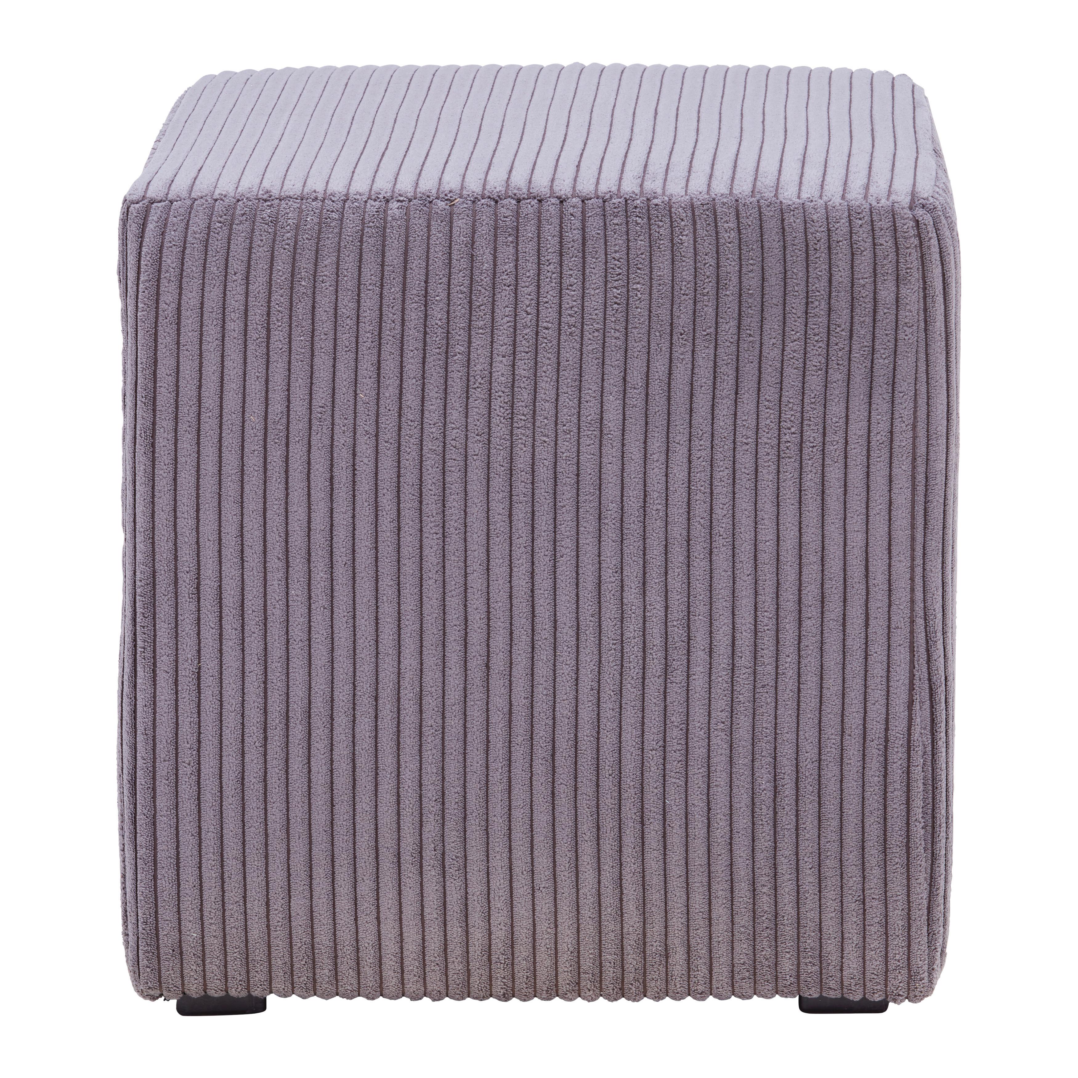 Hocker Bali Cord in Dunkelgrau - Dunkelgrau/Schwarz, MODERN, Textil (45/42/45cm) - Based