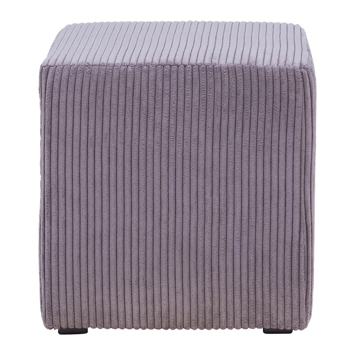 Hocker Bali Cord in Dunkelgrau - Dunkelgrau/Schwarz, MODERN, Textil (45/42/45cm) - Based