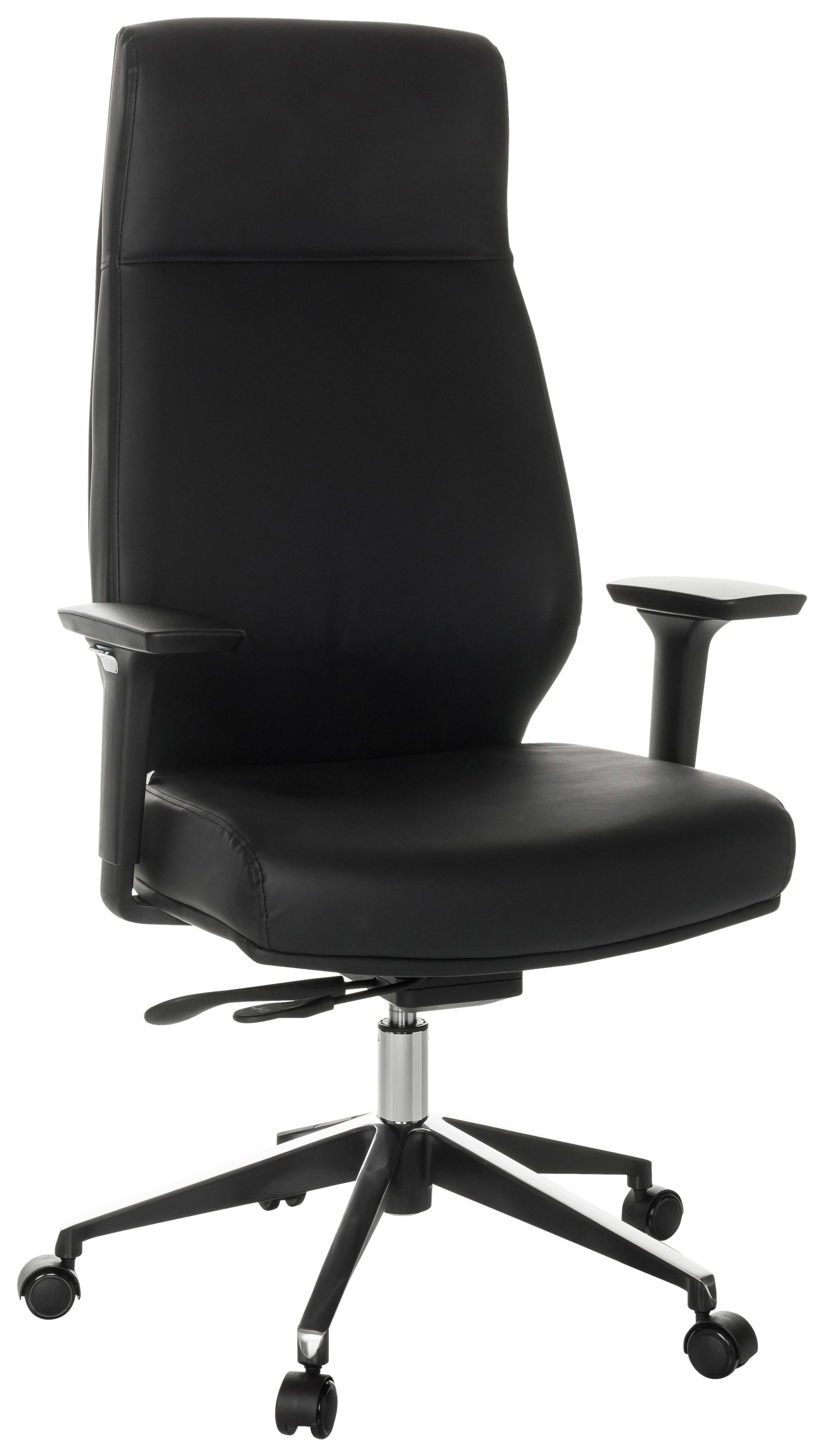 Pisarniški Stol Vitoro Eco, Črna - črna, Basics, kovina/umetna masa (68/123-130/68cm) - MID.YOU