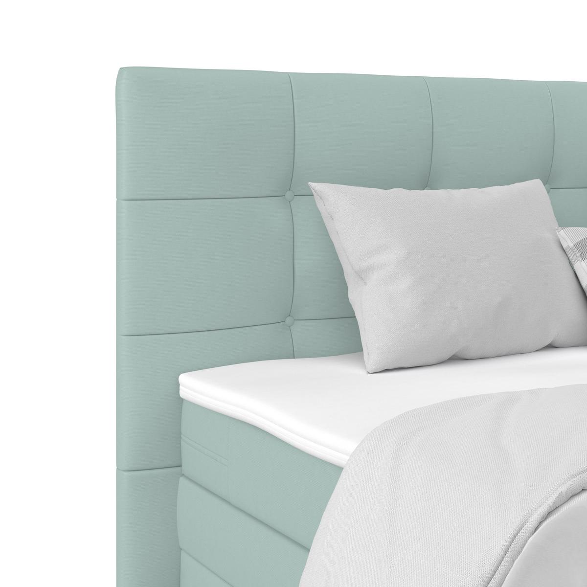 Boxspring Krevet Josie C - crna/boje žada, Moderno, drvni materijal/drvo (160/200cm) - Based