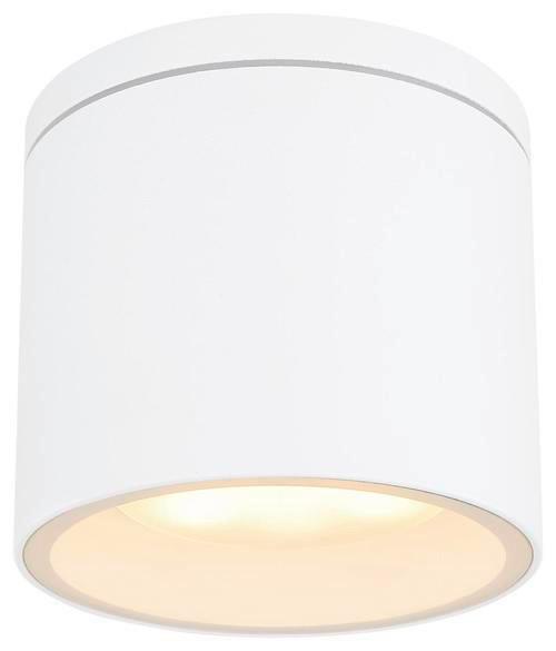 Außendeckenleuchte Alcala max. 11 Watt - Klar/Weiß, Basics, Glas/Metall (10,8/9,6cm) - Globo