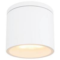 AUSSENDECKENLEUCHTE ALCALA D: 10,8 CM WEISS - Klar/Weiss, Basics, Glas/Metall (10,8/9,6cm) - Globo