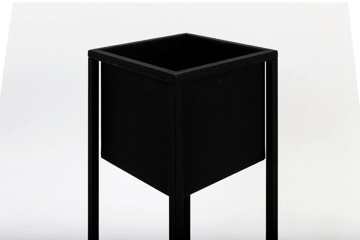 Blumenständer Schwarz - Schwarz, Basics, Metall (23/75/23cm)