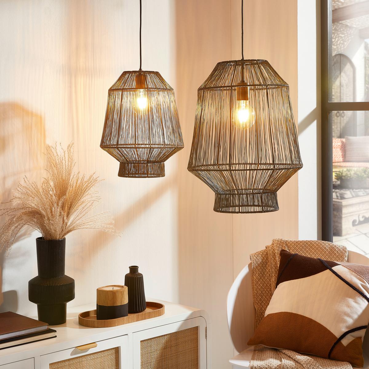 LAMPA WISZĄCA 2934418 - kolor brązu, Trend, metal (37/46cm) - Light & Living
