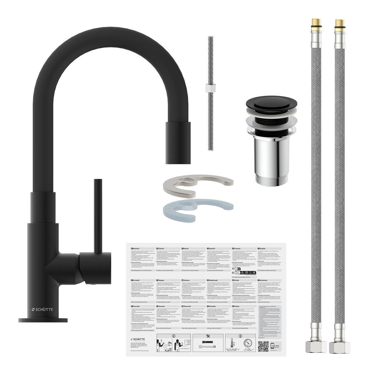 Konyhai Csaptelep Glasgow - fekete, fém (25/20/5cm) - Mömax