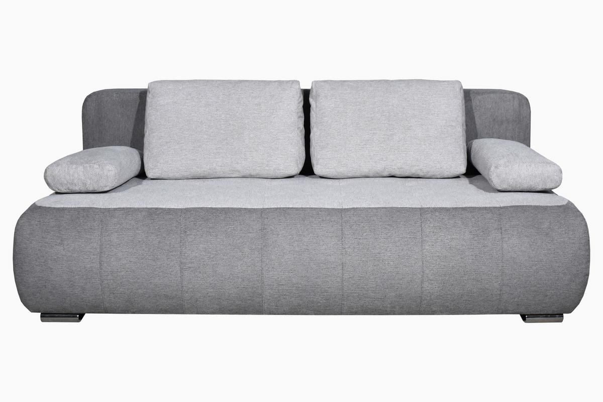 Trosjed Na Razvlačenje Aruba - sivo-bijela/siva, Moderno, drvni materijal/tekstil (208/83/97cm) - Based