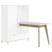 Pisalna Miza Plissee - bela, Moderno, leseni material (64,9/75,9/150cm) - Mömax