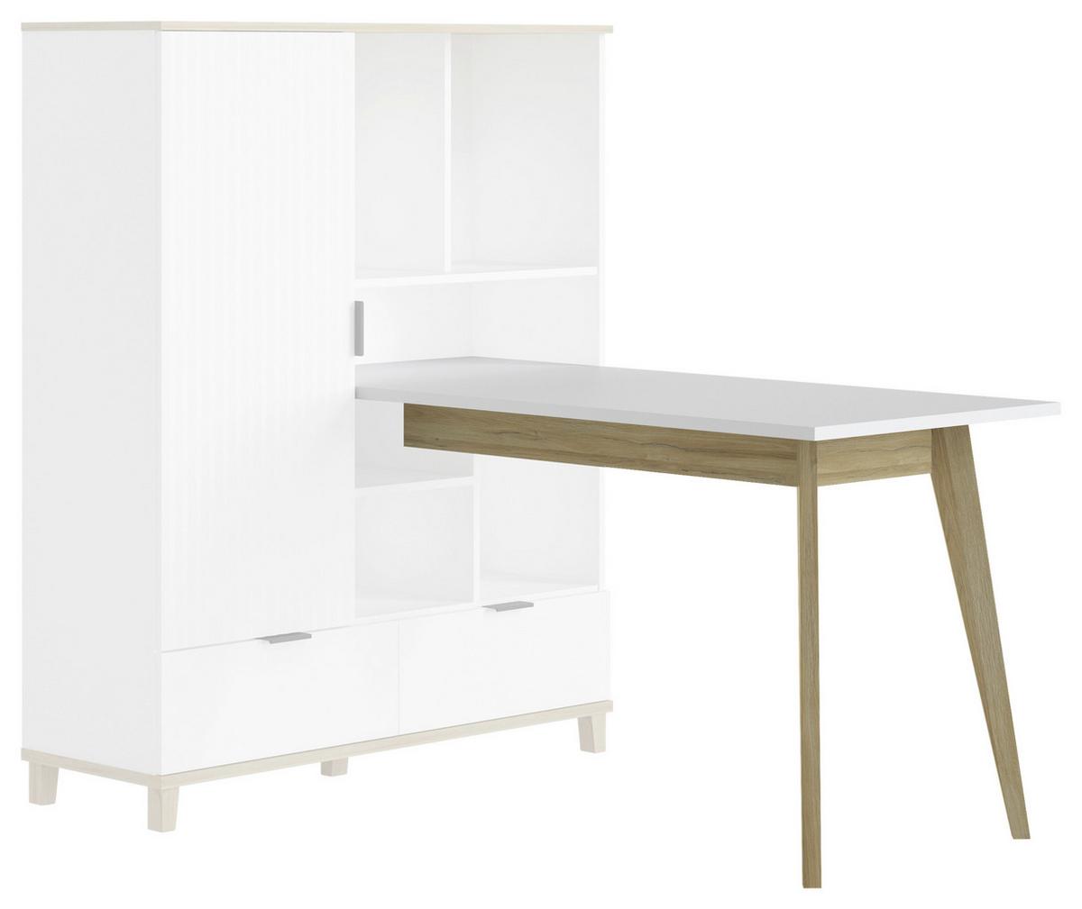 Pisalna Miza Plissee - bela, Moderno, leseni material (64,9/75,9/150cm) - Mömax